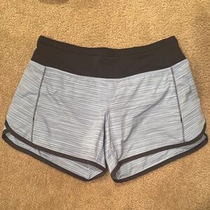 Lululemon Women's Black and Gray Striped Shorts